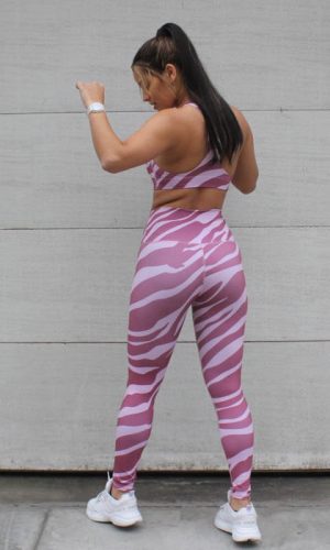 Conjunto Leggings para Mujer con Top Diseño Stripes Marca Greenfit