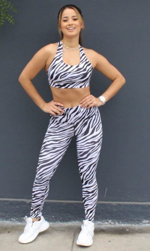 Conjunto Leggings para Mujer con Top Diseño Zebra Marca Greenfit