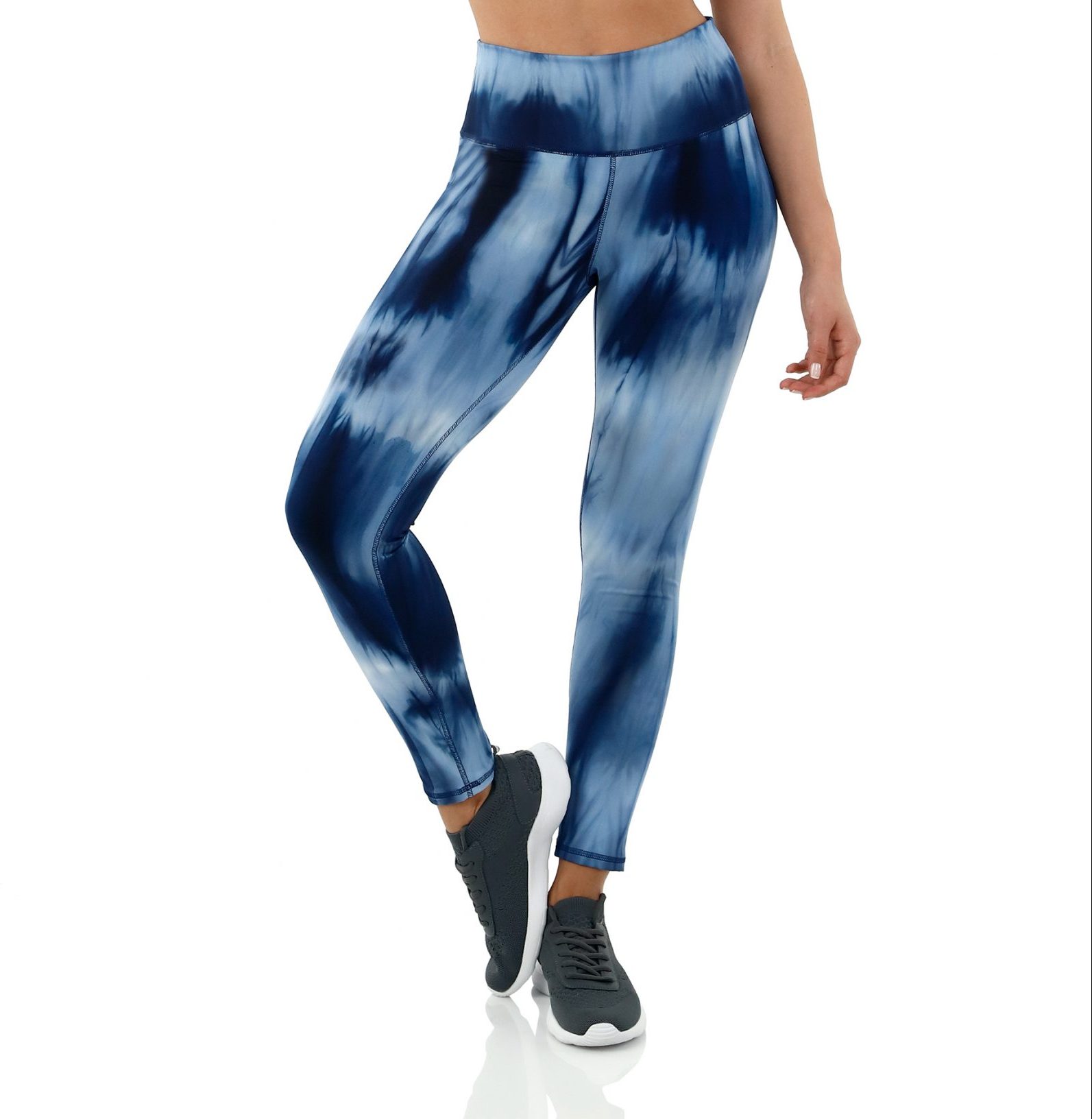 Leggings Tie-Dye Azul con Blanco