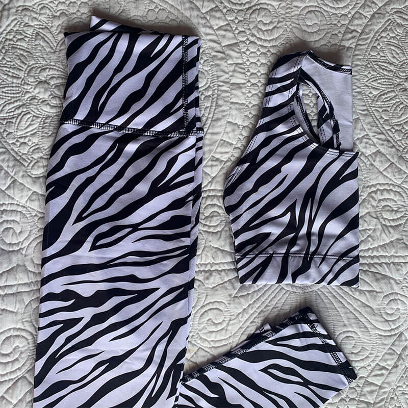 Conjunto Leggings para Mujer con Top Diseño Zebra Marca Greenfit